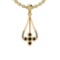 0.47 Ctw I2/I3 Treated Fancy Black And White Diamond 10K Yellow Gold Pendant