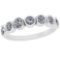 0.55 Ctw Diamond I2/I3 Style Bezel Set 14K White Gold Eternity Band Ring
