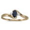 10k Yellow Gold Oval Sapphire And Diamond Ring 0.26 CTW