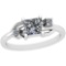 0.57 Ctw SI2/I1 Diamond Platinum Ring