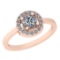 0.33 Ctw VS/SI1 Diamond 14K Rose Gold Vintage Ring