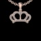 0.42 Ctw i2/i3 Diamond 10K Rose Gold Crown Pendant