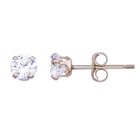 14k Cubic Zirconia Stud Earrings