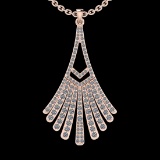 1.11 Ctw I2/I3 Diamond 10K Rose Gold Pendant Necklace