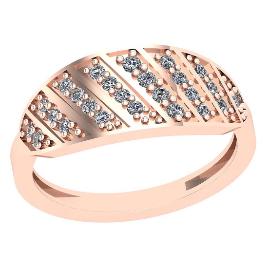 0.32 Ctw VS/SI1 Diamond 14K Rose Gold Ring