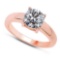 CERTIFIED 0.7 CTW D/I2 ROUND DIAMOND SOLITAIRE RING IN 14K ROSE GOLD