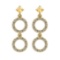 1.04 Ctw VS/SI1 Citrine And Diamond 10K Yellow Gold Dangling Earrings