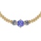 3.20 Ctw VS/SI1 Tanzanite And Diamond 14K Yellow Gold Vintage Style Pendant