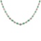 2.59 Ctw SI2/I1 Emerald And Diamond 14K Rose Gold Necklace