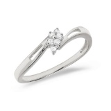 Certified 14K White Gold Diamond Cluster Ring