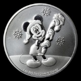 2020 Niue 1 oz Silver $2 Disney Mickey Mouse Christmas BU