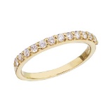 Certified 14K Yellow Gold Diamond Diamond Band Ring