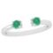 0.50 Ctw Emerald Style Prong Set 14K White Gold Ring