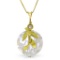 5.32 CTW 14K Solid Gold Necklace Natural White Topaz Diamond