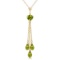 4.75 CTW 14K Solid Gold Barocco Peridot Necklace