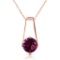 1.45 Carat 14K Solid Rose Gold Lullaby Amethyst Necklace