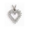Certified 14K White Gold Diamond Heart Pendant