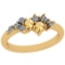0.44 Ctw VS/SI1 Citrine And Diamond 10K Yellow Gold Vintage Ring