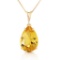 5 CTW 14K Solid Gold Only You Citrine Necklace