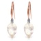 24.6 CTW 14K Solid Rose Gold Fish Hook Earrings Diamond White Topaz