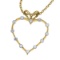 Certified 14K Yellow Gold Diamond Heart Pendant