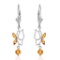 0.8 Carat 14K Solid White Gold Irena Citrine Earrings