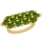 3.25 Ctw Peridot Style Prong Set 10K Yellow Gold Vintage Style Ring