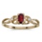Certified 14k Yellow Gold Oval Garnet And Diamond Ring