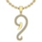 0.15 Ctw Diamond I2/I3 14K Yellow Gold Vintage Style Pendant