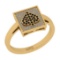 0.20 Ctw SI2/I1 Treated Fancy Black And White Diamond 14K Yellow Gold Gifts For Players Men's Ring