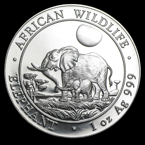 Somalia 1 oz Silver Elephant 2011
