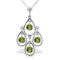 1.2 Carat 14K Solid White Gold Occurred To Me Peridot Necklace