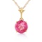 1.15 Carat 14K Solid Gold Elizabeth Bennet Pink Topaz Necklace