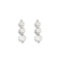 Certified 14k White Gold 1 ct 3 Stone Diamond Earring