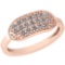 0.26 Ctw SI2/I1 Diamond Platinum 14K Rose Gold Plated Ring