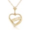 0.01 Carat 14K Solid Gold Mama Mia Diamond Necklace