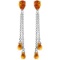 7.5 Carat 14K Solid White Gold You Are My Home Citrine Earrings