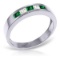 0.63 Carat 14K Solid White Gold Rings Natural Emerald White Topaz
