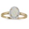 Certified 14k Yellow Gold Oval Opal And Diamond Ring