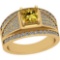 1.20 Ctw Citrine And Diamond I2/I3 10K Yellow Gold Vintage Style Ring