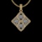 1.28 Ctw I2/I3 Diamond 10K Yellow Gold Vintage Style Pendant