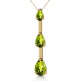 1.71 Carat 14K Solid Gold Earth's Answer Peridot Necklace