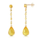 23 Carat 14K Solid Gold New View Citrine Earrings