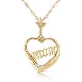0.01 Carat 14K Solid Gold Mama Mia Diamond Necklace