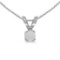 Certified 14k White Gold Round Opal Pendant