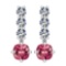 Certified 5.87 Ctw VS/SI1 Pink Tourmaline And Diamond 14K White Gold Earrings