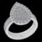 1.47 Ctw I2/I3 Diamond 10K White Gold Entertiy Ring