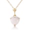 0.65 Carat 14K Solid Gold Necklace Natural Heart Opal
