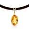 7.56 CTW 14K Solid Gold Gratitude Citrine Diamond Necklace