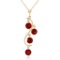 2 CTW 14K Solid Gold Bare Truth Ruby Necklace